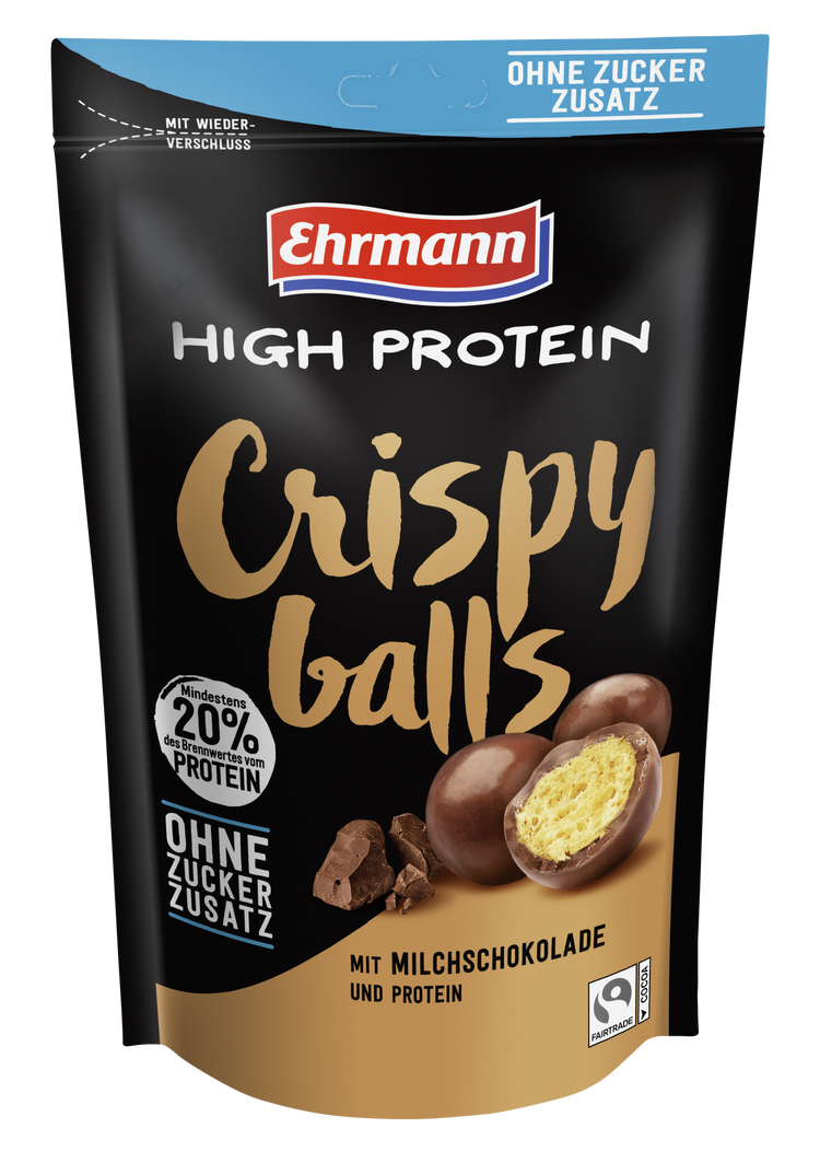 Ehrmann High Protein Crispy Balls Milchschokolade