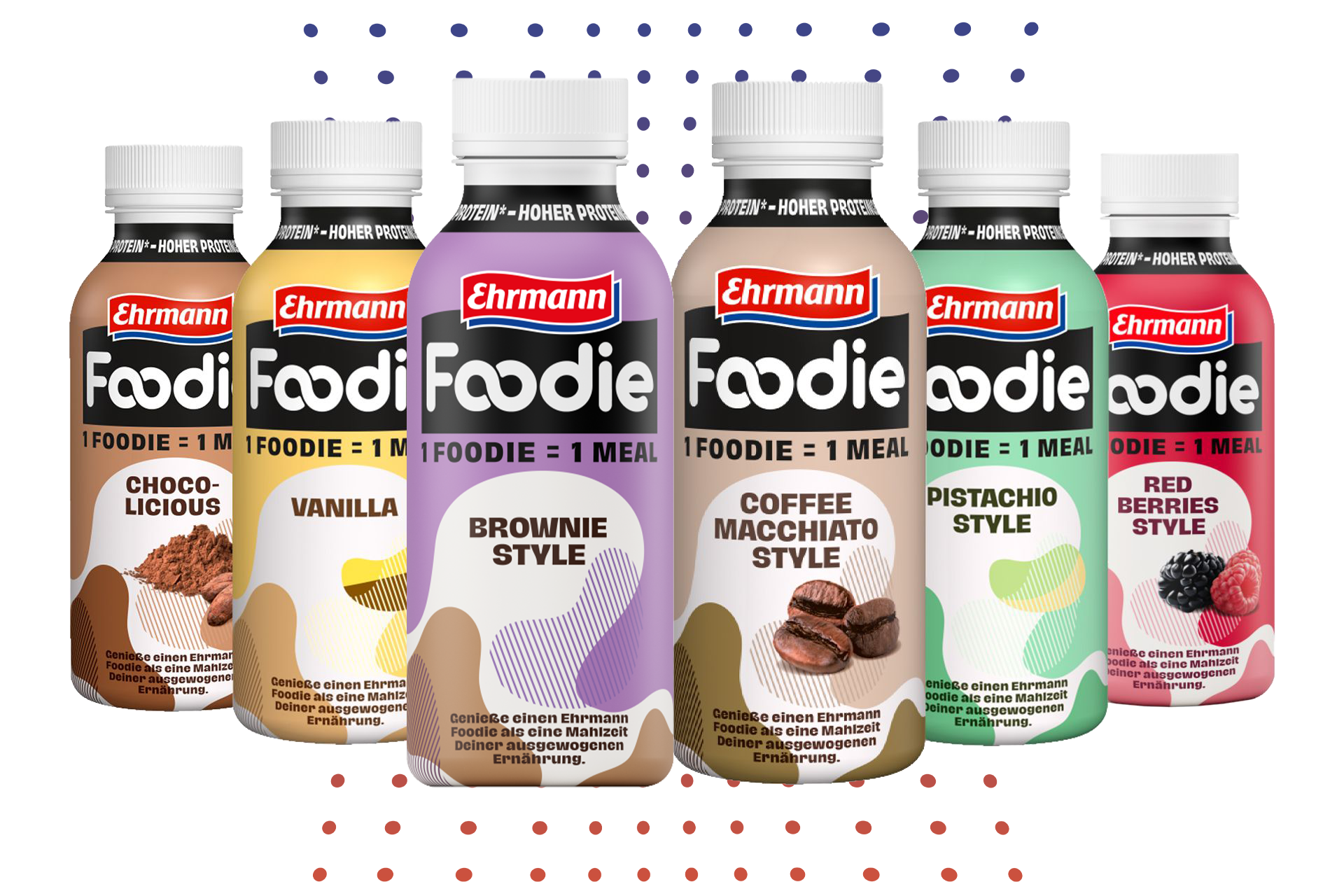 Foodie Trinkmahlzeite verschiedene Sorten als Probierpaket