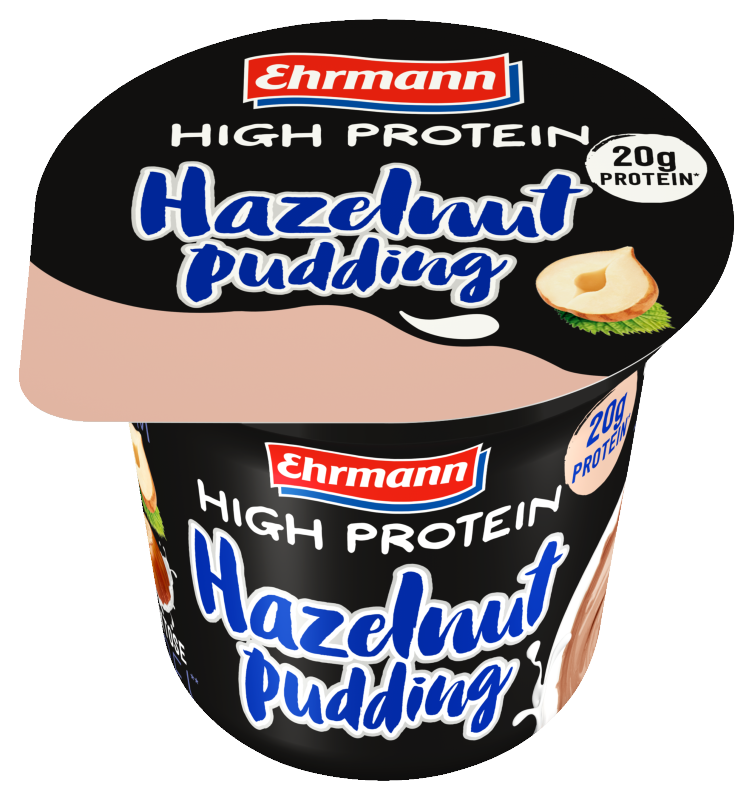 Ehrmann High Protein Hazelnut Pudding  Ehrmann High Protein Pudding Milky Haselnuss 200g